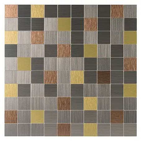 Baldosa de mosaico autoadhesiva Metal 1