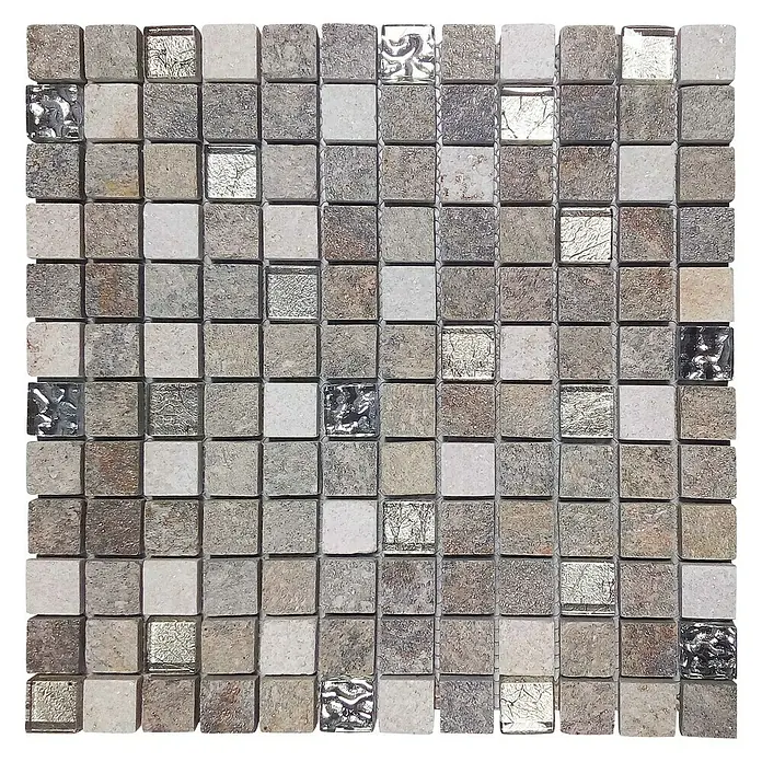Baldosa de mosaico Urales - 30 x 30 cm, Granito, Gris