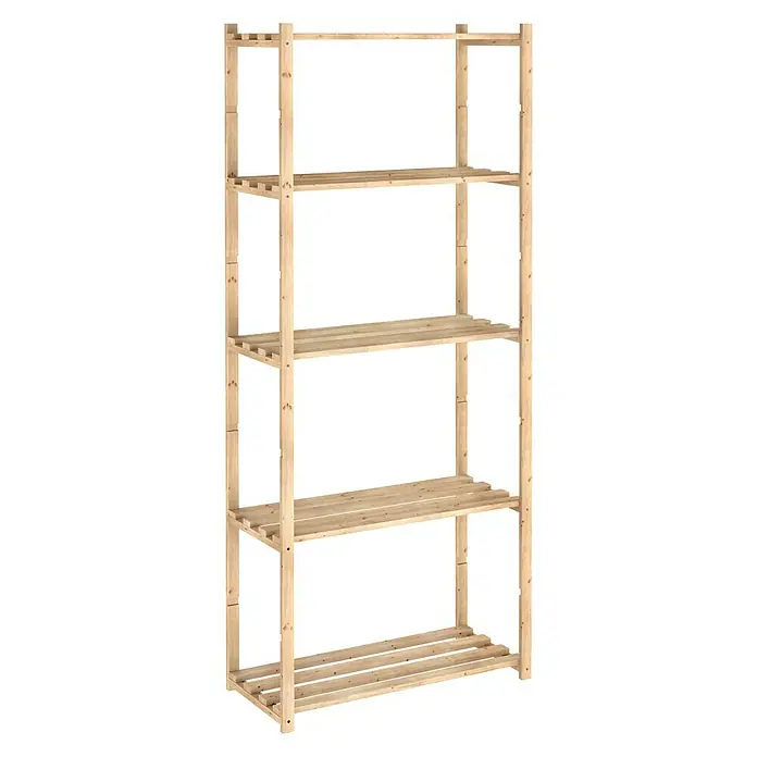 Astigarraga Estantería de madera - An x Al: 30 x 171 cm, Madera, Natural
