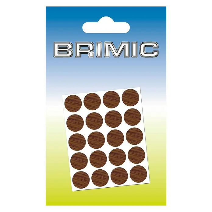 Micel Brimic Tapón embellecedor Nogal - Diámetro: 13 mm, Pegado, 20 uds.
