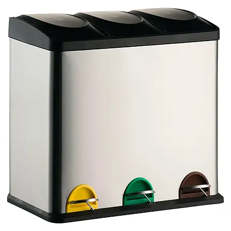 Cubo con pedal de reciclaje