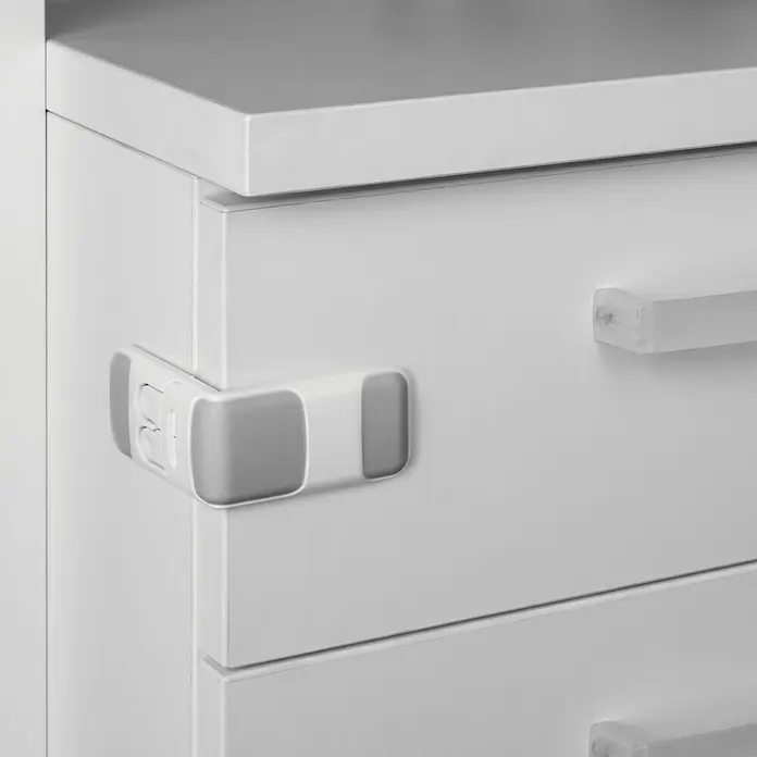 Inofix Cierre para muebles 5103-2- - Blanco/gris, Tipo de montaje: Pegado