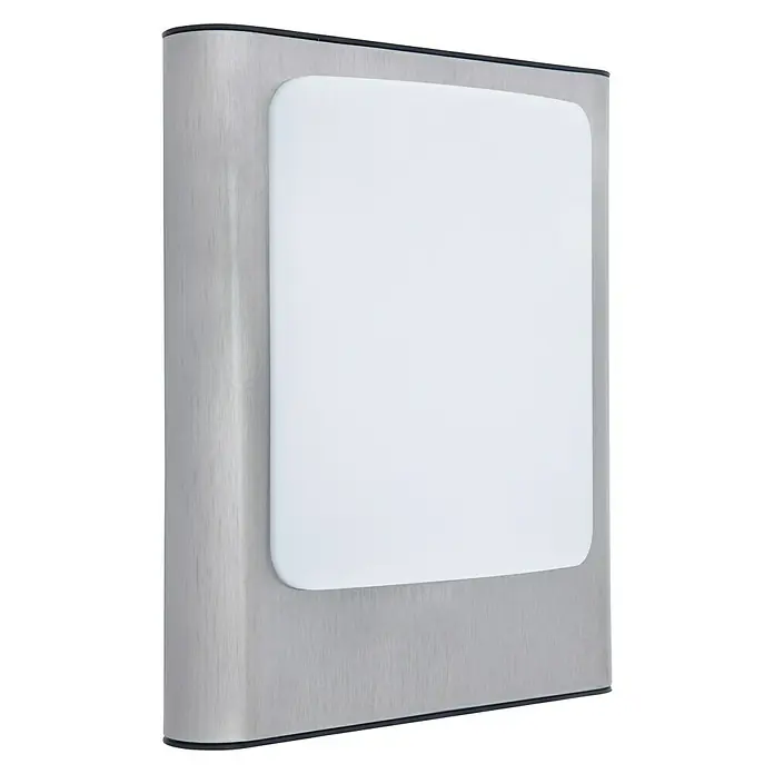 Lutec Aplique exterior LED Face - 16 W, 7 x 19 x 24 cm, Plateado, IP44