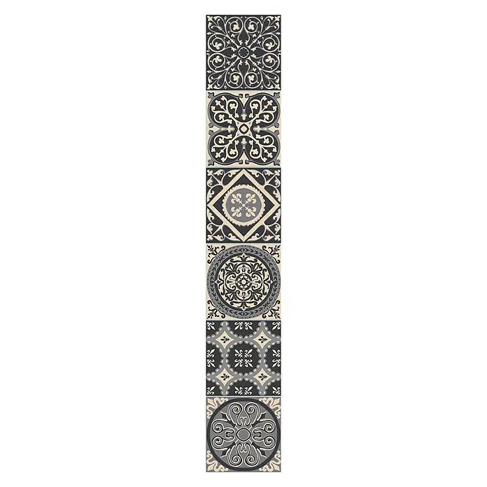 Vinilo para azulejos - 15 x 15 cm, 6 piezas, Gris