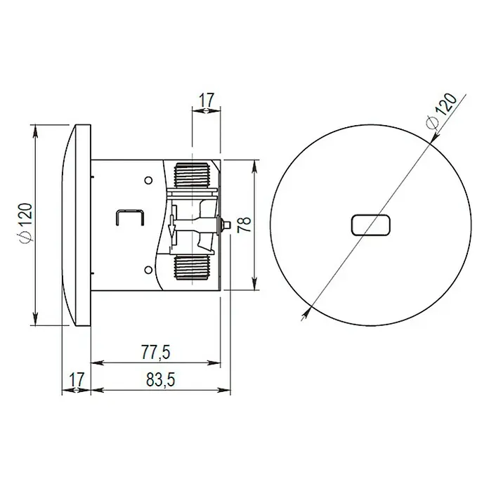 Grifo electrónico para urinario e inodoro Domo - Acero inoxidable