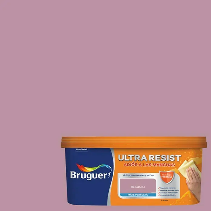 Bruguer Ultra Resist Pintura para paredes - Lila nocturno, 4 l, Mate