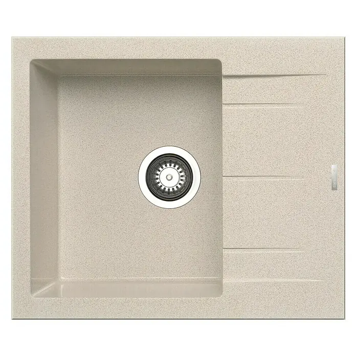 Pyramis Einbauspüle Alazia - 59 x 50 cm, 1 Becken, Pyragranite, Beige - Ansicht von oben