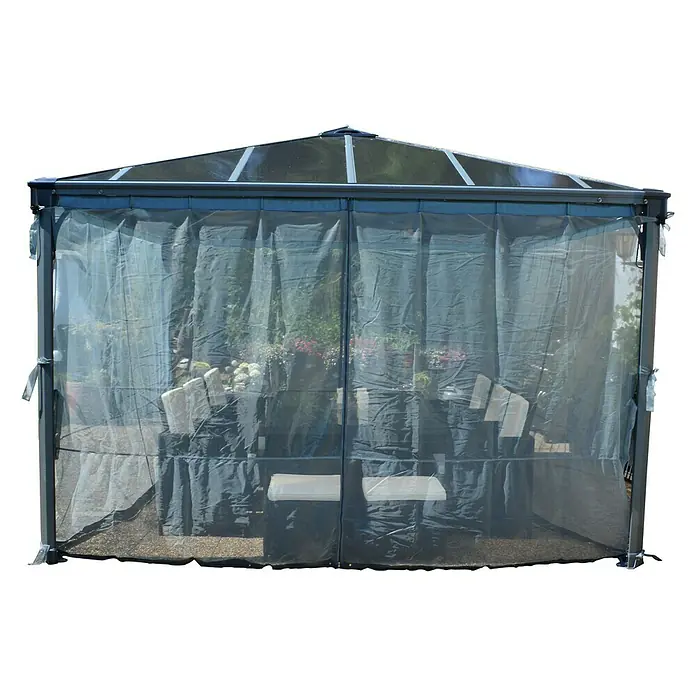 Palram – Canopia Moskitonetz für Pavillon Palermo - 3,6 x 2,17 m, Polyester - Vorderansicht