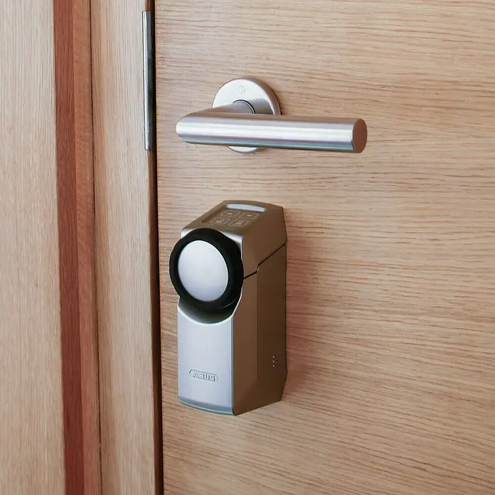 Abus HomeTec Pro Funk-Türschlossantrieb CFA3000 S - 66 x 51 x 138 mm, Geeignet für: Bestehendes Schließsystem , Silber