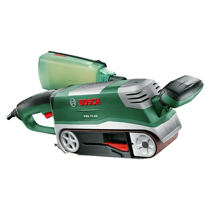 Bosch Bandschleifer PBS 75 AE Set - 750 W, 75 x 533 mm, Mit Parallel- & Winkelanschlag - Rechte Seitenansicht