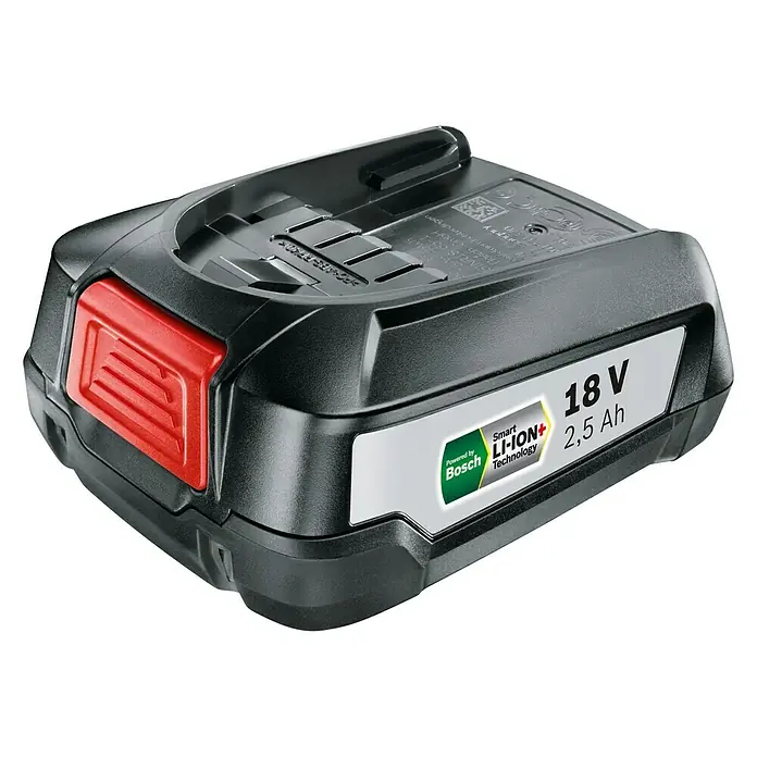 Bosch 18 V Power for All Akku & Ladegerät Starter Set - 18 V, Li-Ionen, 2,5 Ah, 2 Akkus, 3 -tlg. - Rückansicht