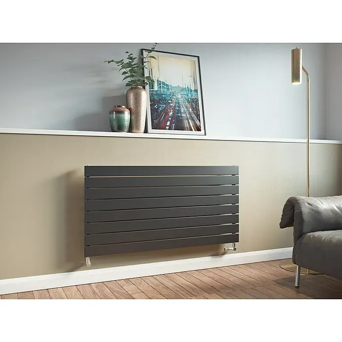 Ximax Raumheizkörper P1 Horizontal - 59,5 x 100 cm, 576 W, Anthrazit - Vorderansicht