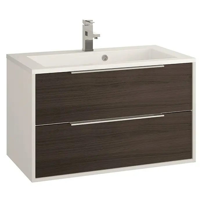 Allibert Badmöbel-Set Edge - 150 cm, 4 -tlg., Eiche Schwarz