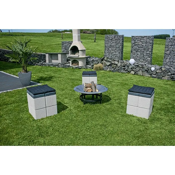 Betonski blok Ambienta - 40 x 20 x 20 cm, Bijele boje, Beton