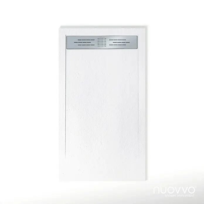 Plato de ducha Stone - L x An: 70 x 120 cm, Blanco - Vista descendente