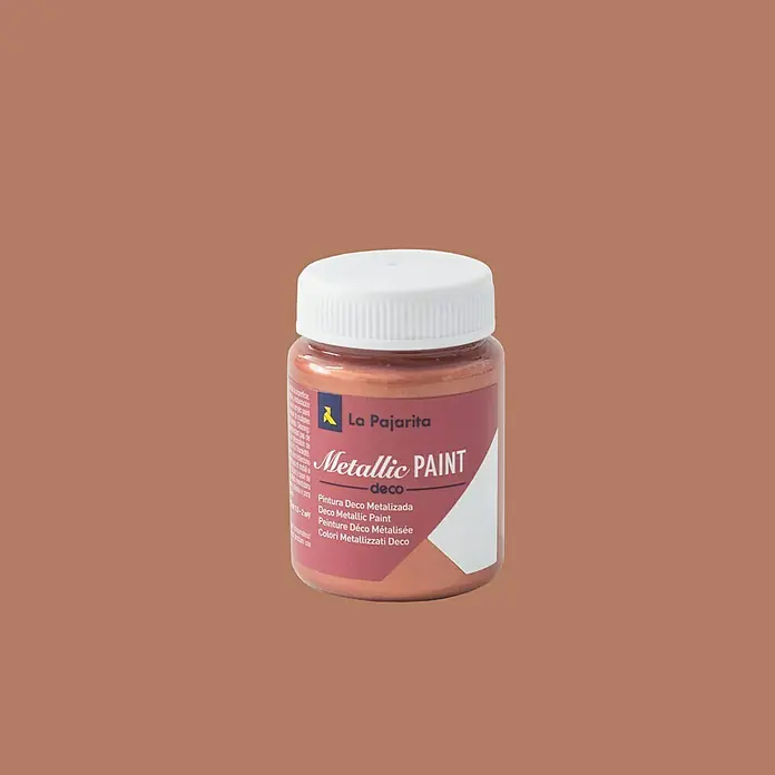 La Pajarita Pintura Metallic Paint - Copper, 75 ml, Brillante - Vista frontal