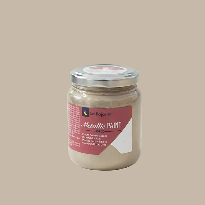 La Pajarita Pintura Metallic Paint - Champagne, 175 ml, Brillante - Vista frontal