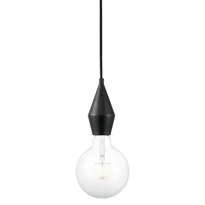 Nordlux Portalámparas de cuerda Aud - 60 W, Ø x Al: 6,5 x 119 cm, Negro, E27 - Vista frontal
