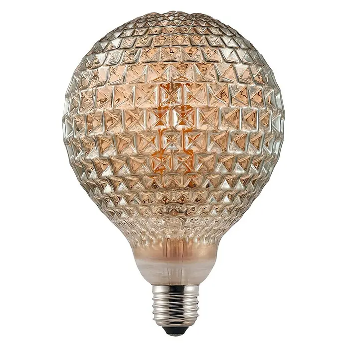Nordlux Bombilla LED Avra Dent Ahumada - 2 W, E27, Color de luz: Blanco cálido, No regulable, Globo - Vista frontal