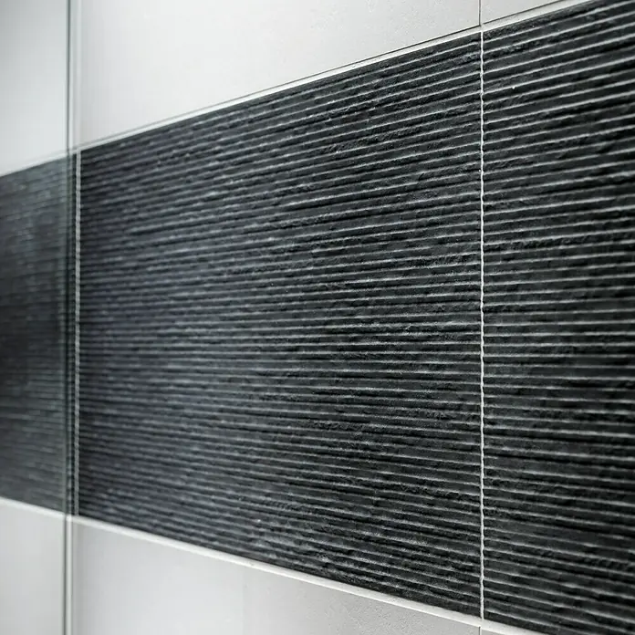 Feinsteinzeugfliese Motion - 45 x 90 cm, Weiß, Matt - Detailaufnahme