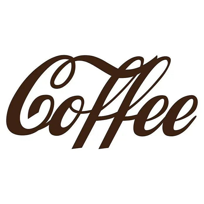 Wandobjekt - Coffee, Braun, 60 x 25 cm - Vorderansicht