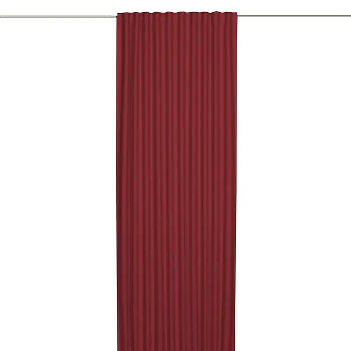 Elbersdrucke Verdunkelungsvorhang Midnight - 140 x 255 cm, 100 % Polyester, Rot - Vorderansicht