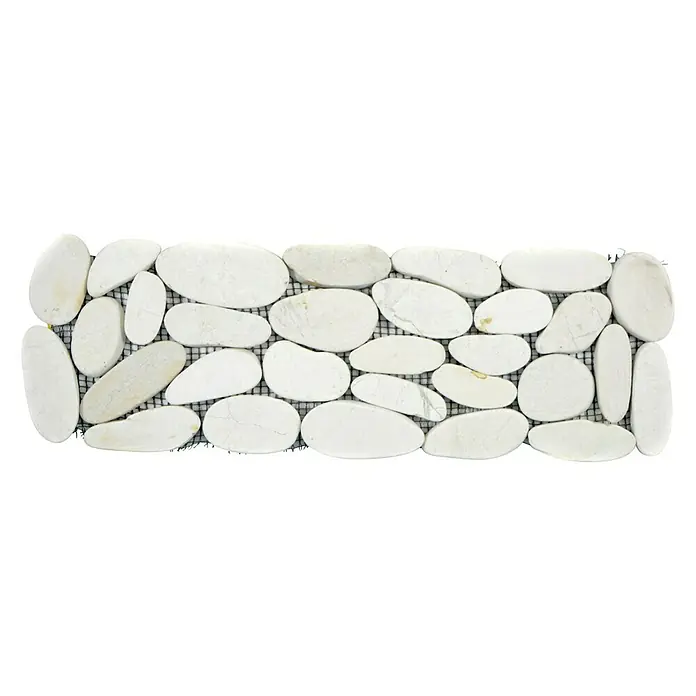 Fliesenbordüre Kiesel BO IN10KS - 30 x 10 cm, Weiß, Matt - Ansicht von oben