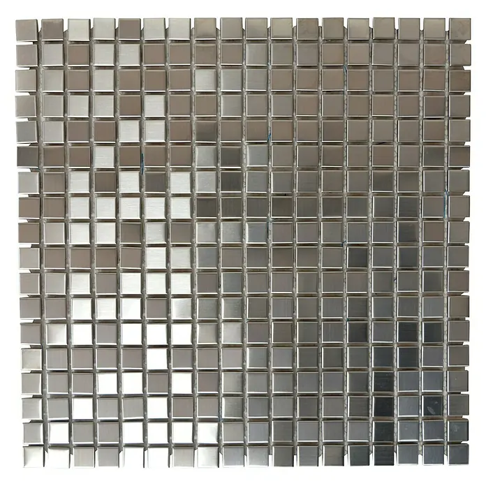 Mosaikfliese Quadrat XCE 15D - 30 x 30 cm, Silber, Matt - Ansicht von oben