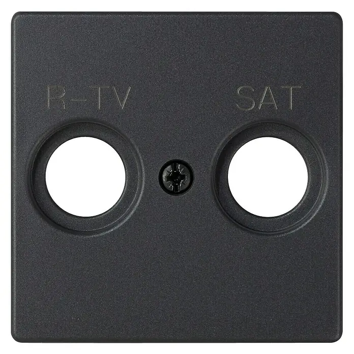 Simon 82 Tapa para mecanismo TV/SAT - Negro, Aluminio, En pared