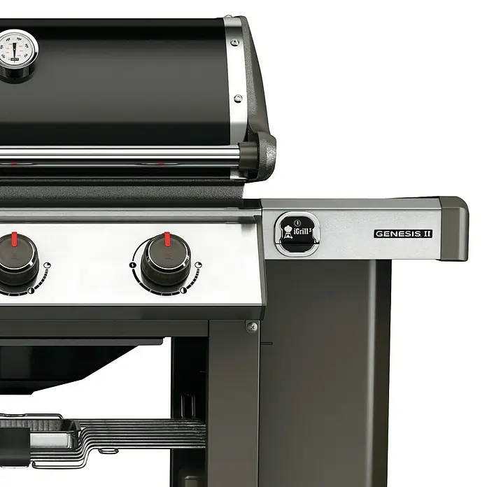 Weber Barbacoa de gas Genesis II E-310 GBS - Número de quemadores: 3, Superficie parrilla: 68 x 48 cm, 12,8 kW, Negro/Plateado