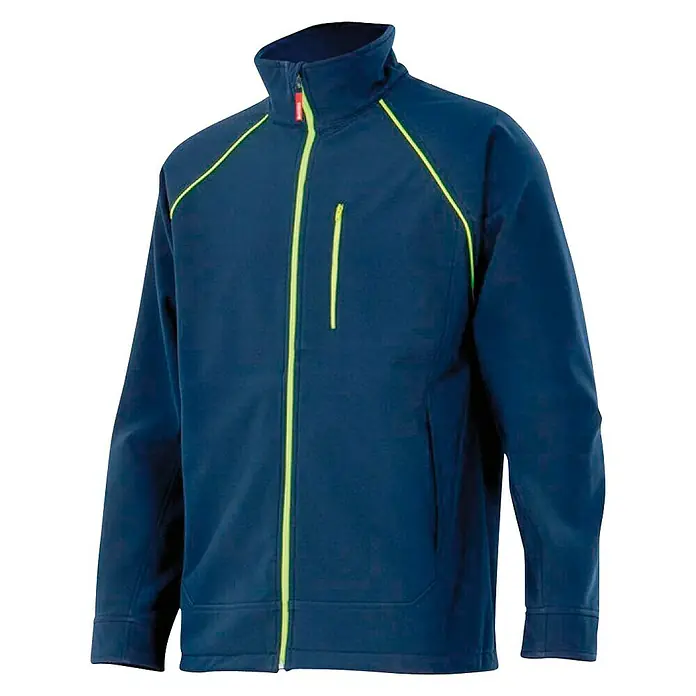 Velilla Chaqueta Softshell - XXL, Azul/Amarillo