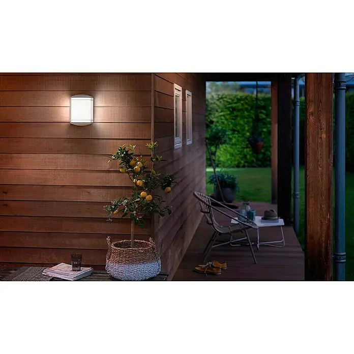 Philips Aplique exterior LED Antelope - 6 W, L x An x Al: 8,9 x 19,9 x 26,9 cm, Blanco, IP44