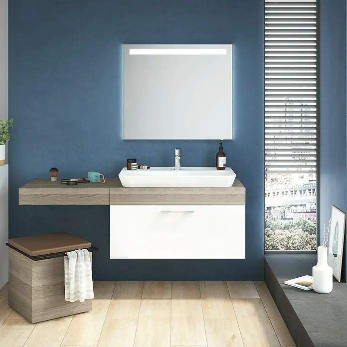 Camargue LED-Lichtspiegel Cube/Loft - 60 x 70 cm, Mit Kippschalter - Stimmungsaufnahme