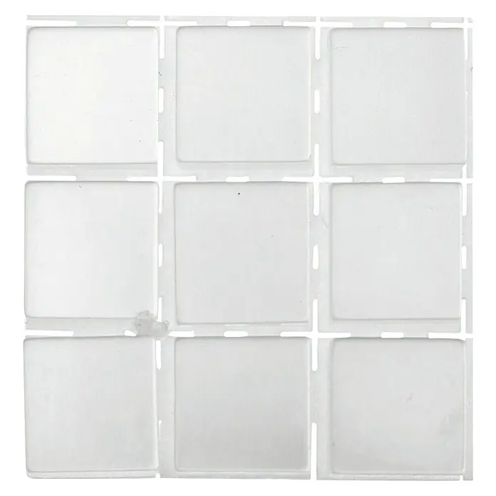 Glorex Selbstklebemosaik - Weiß, 63 Stk., 10 x 10 mm - Vorderansicht