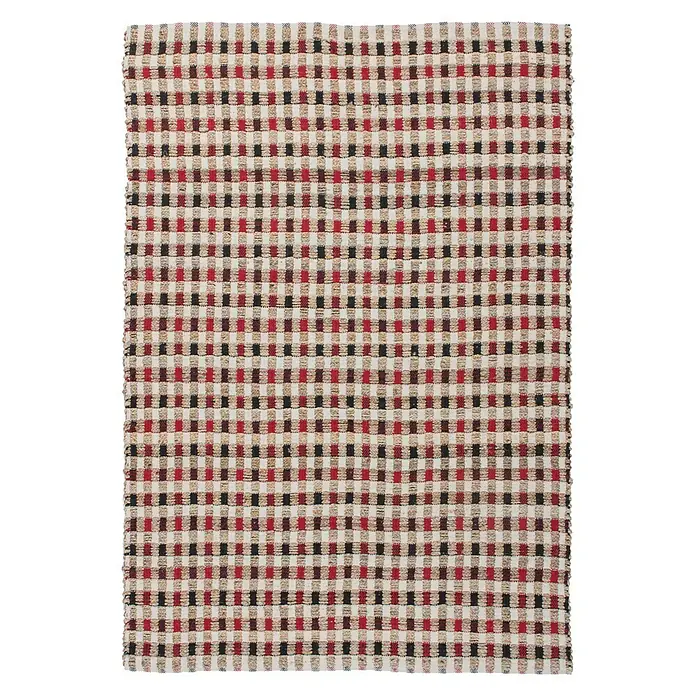 Kayoom Teppich Chess 110 - Natur/Creme, 170 x 120 cm, 100% Jute-/Baumwollmischung - Vorderansicht