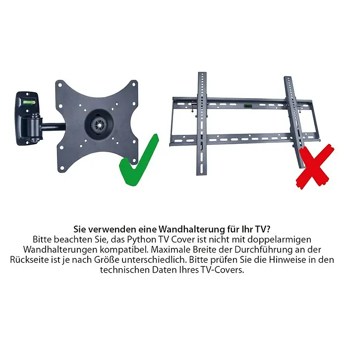 Alcasa TV-Schutzhülle Python Series - Passend für: 22 - 24″ Fernseher, 58 x 38 x 7,5 cm, Polyester
