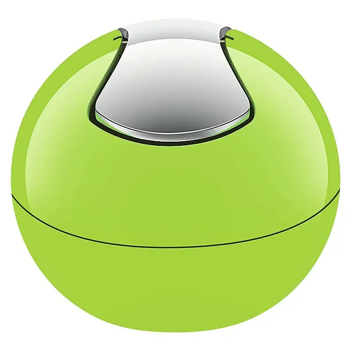 Spirella Bowl-Shiny Cubo de basura de baño - 1 l, Verde, Redonda, Poliestireno