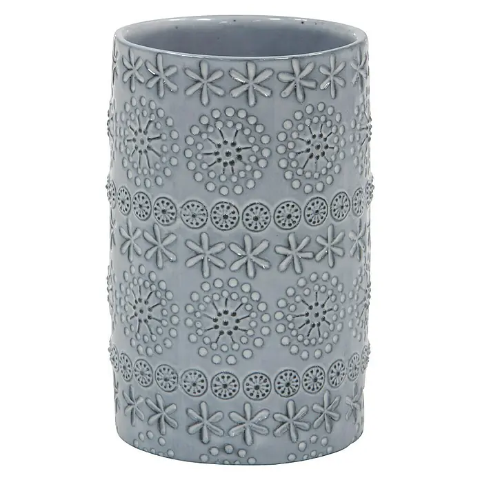 Spirella Relief Vaso de encimera - Porcelana, Gris