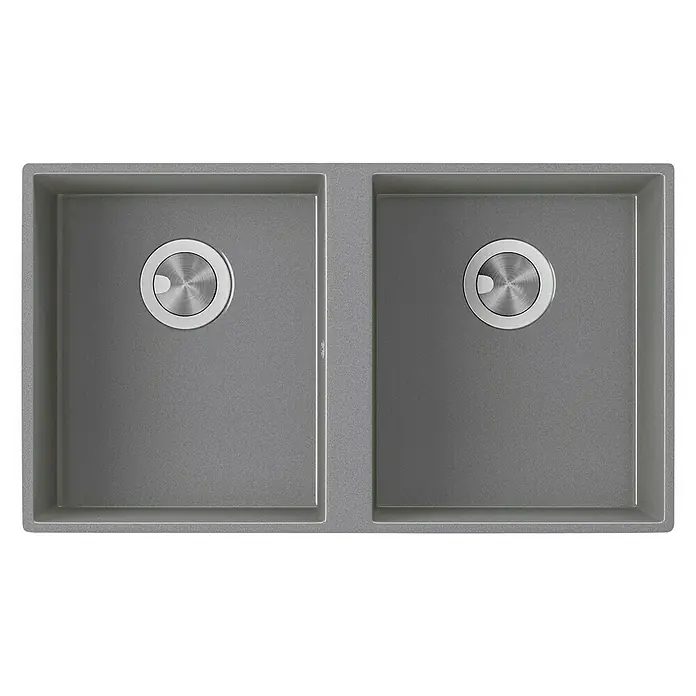 Atron Fregadero encastrable Flow - 42,5 x 74,5 cm, Acrílico, Metal, Brillante