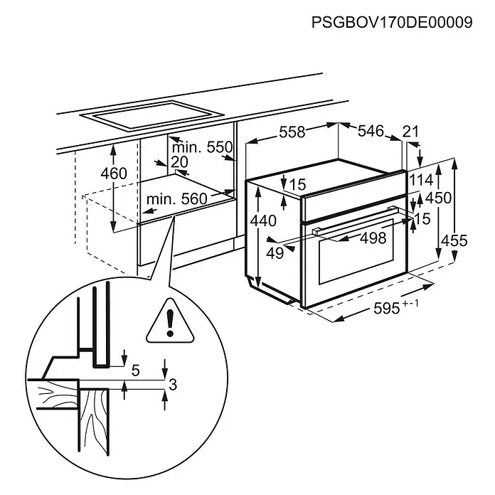AEG Horno empotrado KEE542020M - Número de tipos de calentamiento: 10 ud., Volumen horno: 43 l