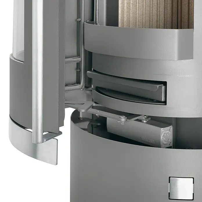 Justus Wasserführender Kaminofen Faro Aqua 2.0 - 8,5 kW, Raumheizvermögen: 200 m³, Verkleidung: Speckstein, Schwarz - Detailaufnahme