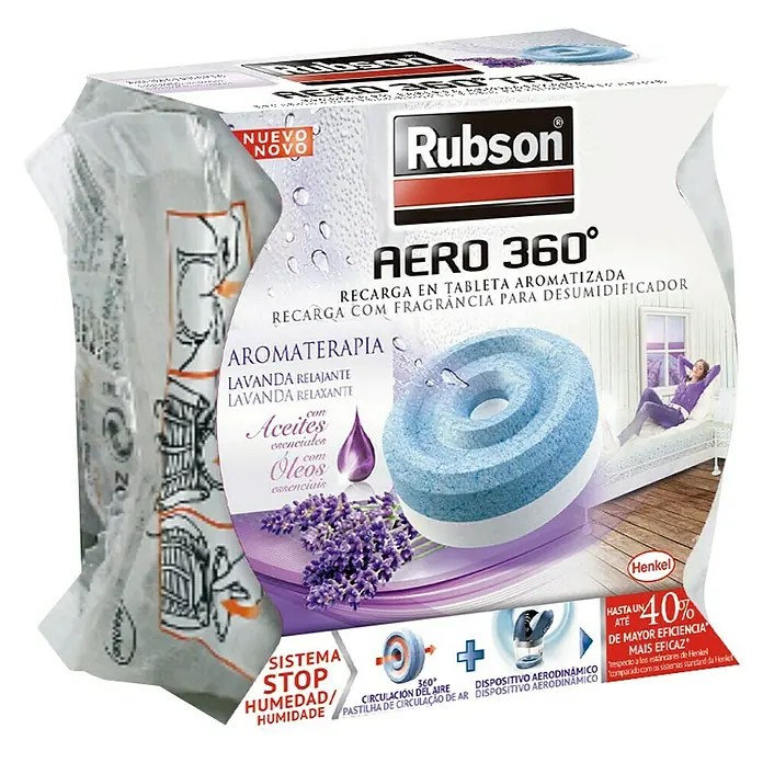 Rubson Tableta para el deshumidificador Aero 360º lavanda - 450 g