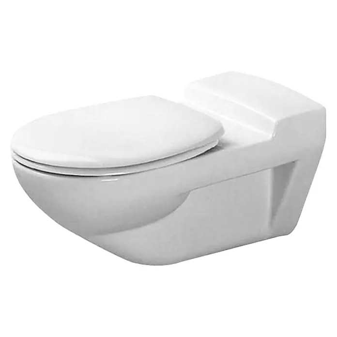 Duravit Architec Wand-WC Architec Vital - Mit Spülrand, Mit antibakterieller Glasur, Spülform: Tief, WC Abgang: Waagerecht, Weiß - Vorderansicht