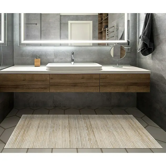 Alfombra de vinilo Cool - Blanco, 150 x 80 cm