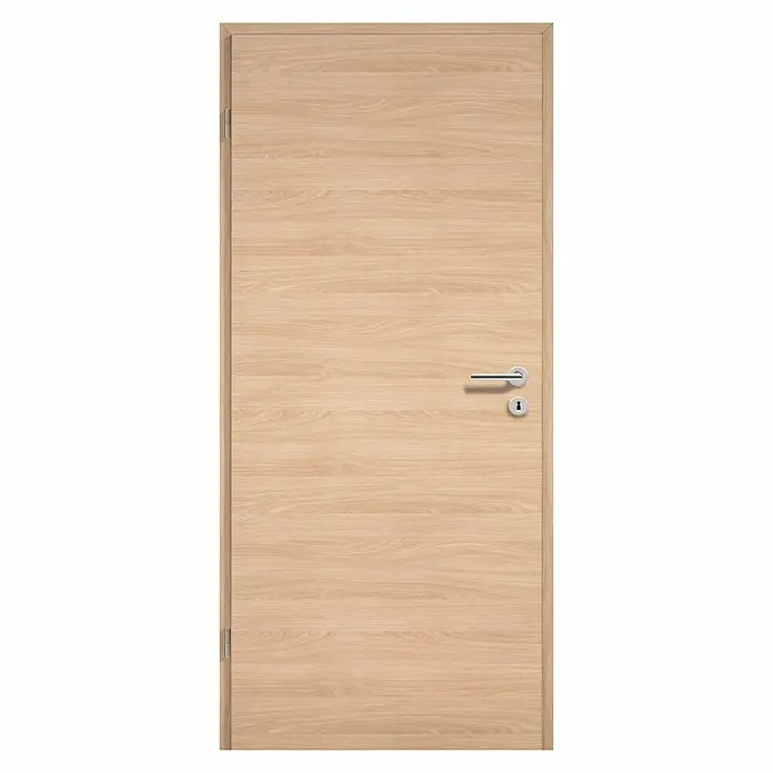 GetaDoor Lamineo Zimmertür GLN 42 - 860 x 1.985 mm, DIN Anschlag: Links, Eiche Trend, Mittellage: Röhrenspan - Vorderansicht