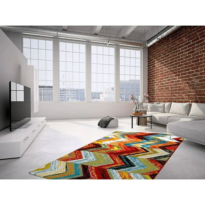Kayoom Teppich Castara - Multi, 290 x 200 cm, 100% Polypropylen-Heatset-Frisée - Stimmungsaufnahme