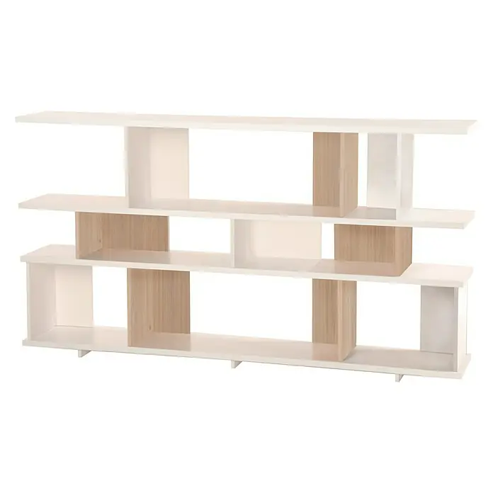 Phönix Regal Sydney - L x B x H: 30 x 180 x 100 cm, Holzfarben/Weiß - Vorderansicht