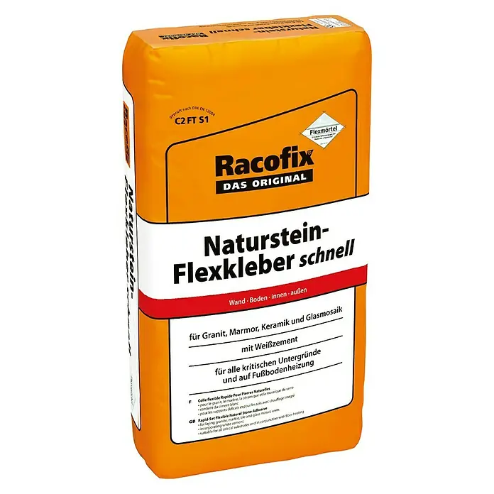 Racofix Naturstein-Flexkleber - 23 kg, Schnellhärtend - Vorderansicht