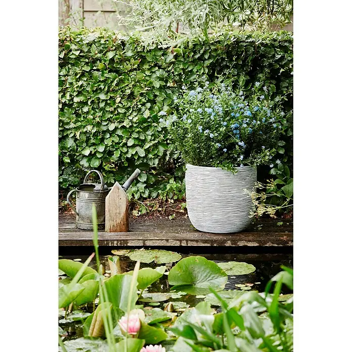 Capi Europe Nature Binnenpot, rond Rib NL - Buitenmaat (Ø x h): 35 x 34 cm, Ivoor, Kunststof - Sfeeropname