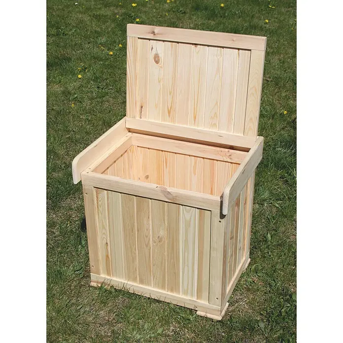 Promadino Kissenbox Patrick - 56 x 43 x 56 cm, Kiefernholz, Ohne Auflage - Stimmungsaufnahme